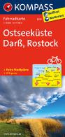 Carta cicloturistica n. 3019. Osteeküste, Barss, Rostock 1:70.000. Adatto a GPS. Digital map. DVD-ROM edito da Kompass