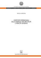 I rapporti patrimoniali della famiglia tra specialità e principi geneerali di Paolo Cerolini edito da Giuffrè