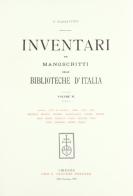 Inventari dei manoscritti delle biblioteche d'Italia vol.6 edito da Olschki