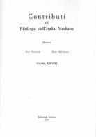Contributi di filologia dell'Italia mediana (2014) vol.28 edito da Editoriale Umbra