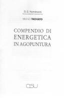 Compendio di energetica in agopuntura di Bruno Trovato edito da CISU