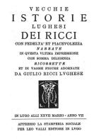 Storie lughesi stampate a Lugo di Giulio Ricci edito da Editrice Il Nuovo Diario Messaggero