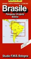 Brasile, Paraguay, Uruguay, Bolivia 1:4.000.000 edito da Studio FMB Bologna