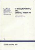 L' insegnamento del diritto privato. Atti del Convegno (Roma, 12-13 novembre 1983) edito da Giuffrè
