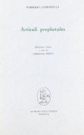 Articuli prophetales di Tommaso Campanella edito da Franco Angeli