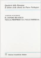 Il fondo rustico nella proprietà e nell'impresa di Antonio Sciaudone edito da Edizioni Scientifiche Italiane