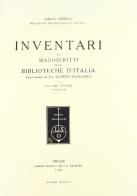 Inventari dei manoscritti delle biblioteche d'Italia vol.28 edito da Olschki