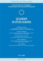 Quaderni di studi europei (2006) vol.1 edito da Giuffrè