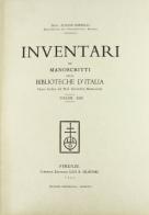 Inventari dei manoscritti delle biblioteche d'Italia vol.29 edito da Olschki
