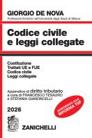Codice civile e leggi collegate 2026. Con appendice di diritto tributario di Giorgio De Nova, Francesco Tesauro, Stefania Gianoncelli edito da Zanichelli