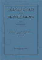 Giornale critico della filosofia italiana (1920-2020) edito da Le Lettere