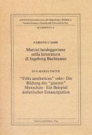 Matrici heideggeriane nella letteratura di Ingeborg Bachmann di Fabrizio Cambi edito da Nistri-Lischi