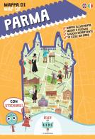 Mappa di Parma illustrata. Con adesivi. Ediz. bilingue edito da ItalyForKids