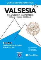 Valsesia sud-ovest. Riva Valdobbia, Campertogno, Mollia, Rassa, Scopello 1:25.000 edito da Geo4Map