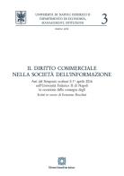 Il diritto commerciale nella società dell'informazione edito da Edizioni Scientifiche Italiane