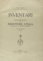 Inventari dei manoscritti delle biblioteche d'Italia vol.37 edito da Olschki