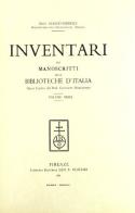 Inventari dei manoscritti delle biblioteche d'Italia vol.39 edito da Olschki