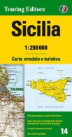 Sicilia 1:200.000. Carta stradale e turistica. Ediz. multilingue edito da Touring