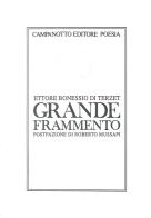 Grande frammento di Ettore Bonessio di Terzet edito da Campanotto