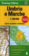 Umbria, Marche 1:200.000. Ediz. multilingue edito da Touring