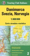 Danimarca, Svezia, Norvegia 1:800.000. Carta stradale e turistica. Ediz. multilingue edito da Touring