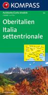 Carta stradale n. 324. Italia settentrionale-Oberitalien 1:500.000. Ediz. bilingue edito da Kompass