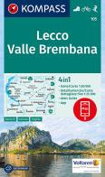 Carta escursionistica n. 105. Lecco, Valle Brembana 1:50.000. Ediz. italiana, tedesca e inglese edito da Kompass