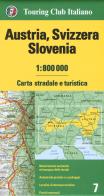 Austria, Svizzera, Slovenia 1:800.000. Carta stradale e turistica edito da Touring