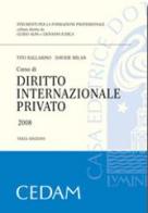 Corso di diritto internazionale privato edito da CEDAM