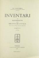 Inventari dei manoscritti delle biblioteche d'Italia vol.48 edito da Olschki