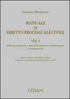 Manuale di diritto processuale civile vol.1 di Girolamo Monteleone edito da CEDAM