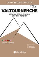 202 Valtournenche Cervino - Breuil-Cervinia - Chamois - Torgnon. Carta escursionistica 1:25.000 edito da Geo4Map