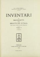 Inventari dei manoscritti delle biblioteche d'Italia vol.54 edito da Olschki