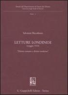 Letture londinesi (maggio 1924). «Diritto romano e diritto moderno» di Salvatore Riccobono edito da Giappichelli