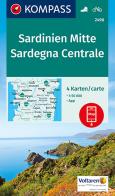 Carta escursionistica n. 2498. Sardegna Centrale 1:50.000 (set di 4 carte) edito da Kompass