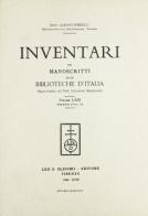 Inventari dei manoscritti delle biblioteche d'Italia vol.71 edito da Olschki