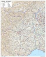 Piemonte. Valle d'Aosta. Carta stradale della regione 1:250.000 (carta murale plastificata stesa con aste cm 86 x 108 cm) edito da Global Map