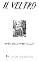 Il Veltro. Rivista della civiltà italiana (2022) vol.3-4 edito da Studium
