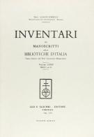 Inventari dei manoscritti delle biblioteche d'Italia vol.74 edito da Olschki