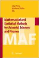 Mathematical and statistical methods for actuarial sciences and finance edito da Springer Verlag