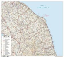 Marche. Scala 1:250.000 (carta murale stradale regionale in carta cm 72x63) edito da Global Map