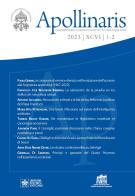 Apollinaris (2023) vol. 1-2 edito da Lateran University Press