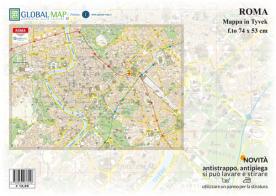 Roma. Scala 1:8.000 (carta in Tyvek cm 74x53) edito da Global Map