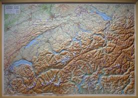 Svizzera 1:300.000 (carta in rilievo con cornice cm 124 x 87 cm) edito da Global Map