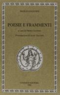 Poesie e frammenti di Paolo Giannini edito da Congedo