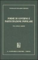 Forme di governo e partecipazione popolare di Tommaso E. Frosini edito da Giappichelli