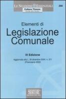 Elementi di legislazione comunale edito da Edizioni Giuridiche Simone