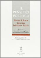 Il pensiero politico. Indice generale dei volumi 26-35 (1993-2002) edito da Olschki