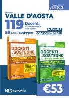 Concorso 119 docenti Valle d'Aosta. 58 posti Sostegno. Manuale + Quiz edito da Nld Concorsi
