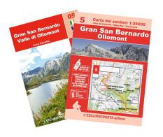 Gran San Bernardo, Ollomont carta dei sentieri 1:25.000. Ediz. multilingue di Luca Zavatta edito da L'Escursionista